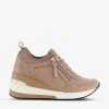 DUNE Elin Panelled Leather Wedge-heel Trainers For Womens Taupe-leather 2 DUNE Elin Panelled Leather Wedge-heel Trainers For Womens Taupe-leather -Dune London Sales Store unnamed file 1886