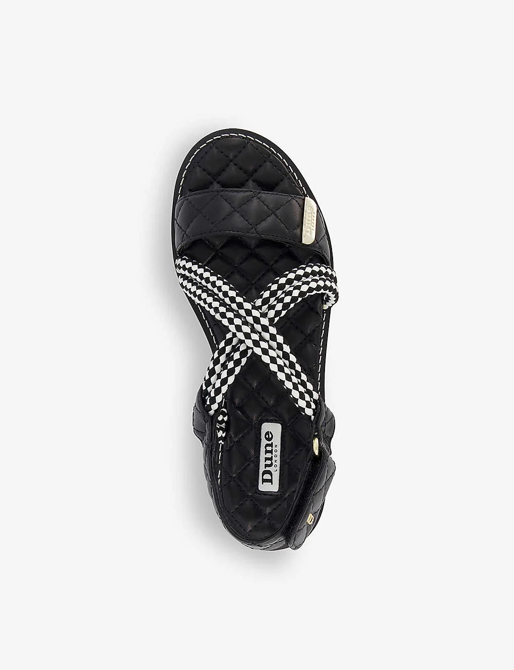 DUNE Latina Rope And Faux-leather Flatform Sandals For Womens Black-leather 4 DUNE Latina Rope And Faux-leather Flatform Sandals For Womens Black-leather - Image 2