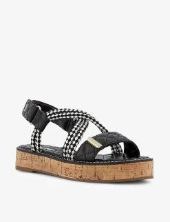 DUNE Latina Rope And Faux-leather Flatform Sandals For Womens Black-leather 9 DUNE Latina Rope And Faux-leather Flatform Sandals For Womens Black-leather -Dune London Sales Store unnamed file 1893
