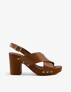 DUNE Jingers Cross-strap Leather Clogs For Womens Tan-leather 11 DUNE Jingers Cross-strap Leather Clogs For Womens Tan-leather -Dune London Sales Store unnamed file 19