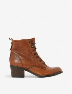 DUNE Patsie Heeled Leather Ankle Boots For Womens Tan-leather -Dune London Sales Store unnamed file 1905