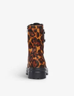 DUNE Peach Embellished Animal-print Leather Ankle Boots For Womens Leopard-print Leather -Dune London Sales Store unnamed file 1910