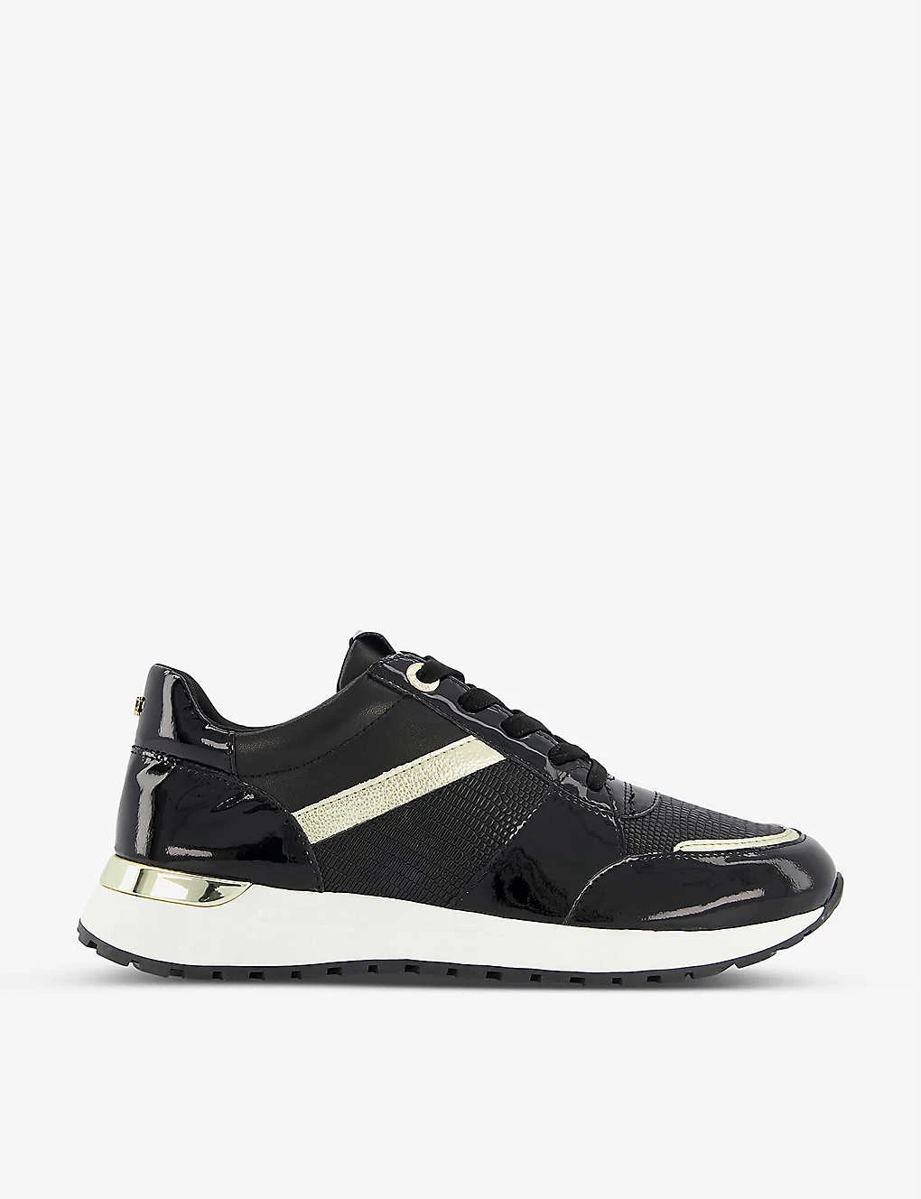 DUNE Effort Contrast Panelled Leather Trainers For Womens Black-leather Mix 3 DUNE Effort Contrast Panelled Leather Trainers For Womens Black-leather Mix