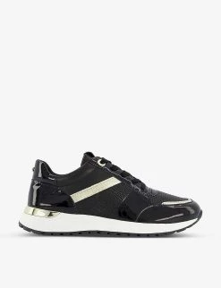 DUNE Effort Contrast Panelled Leather Trainers For Womens Black-leather Mix 11 DUNE Effort Contrast Panelled Leather Trainers For Womens Black-leather Mix -Dune London Sales Store unnamed file 1931