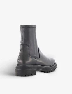 DUNE Putneys Stretch-leather Sock Boots For Womens Black-leather -Dune London Sales Store unnamed file 1955