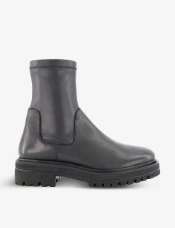 DUNE Putneys Stretch-leather Sock Boots For Womens Black-leather -Dune London Sales Store unnamed file 1956