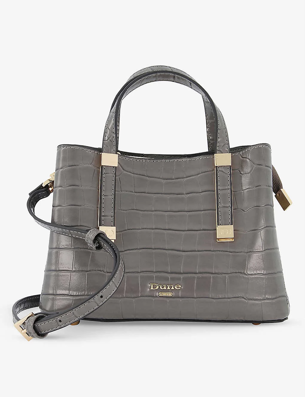 DUNE Dinkydorrie Crocodile-embossed Faux-leather Tote Bag For Womens Grey-croc Synthetic 3 DUNE Dinkydorrie Crocodile-embossed Faux-leather Tote Bag For Womens Grey-croc Synthetic