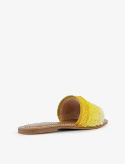 DUNE Lemoney Fringed Woven Sliders For Womens Yellow-fabric 10 DUNE Lemoney Fringed Woven Sliders For Womens Yellow-fabric -Dune London Sales Store unnamed file 1965