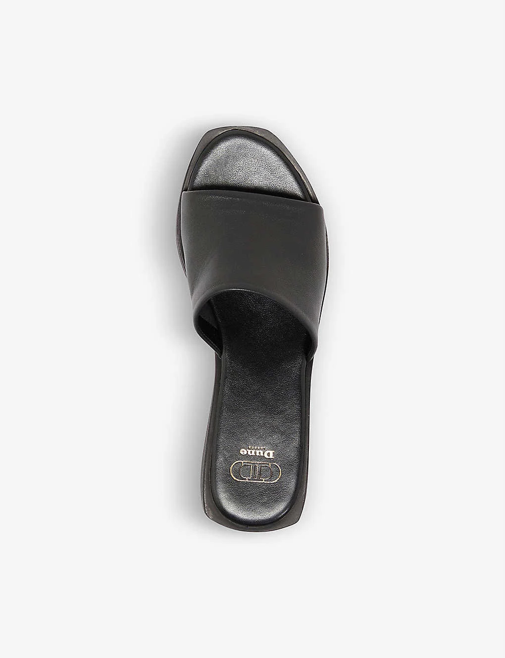 DUNE Kadas Open-toe Leather Platform Sandals For Womens Black-leather 4 DUNE Kadas Open-toe Leather Platform Sandals For Womens Black-leather - Image 2