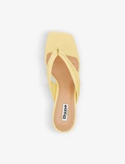 DUNE Marbelle Two-post Leather Mules For Womens Yellow-leather -Dune London Sales Store unnamed file 1985