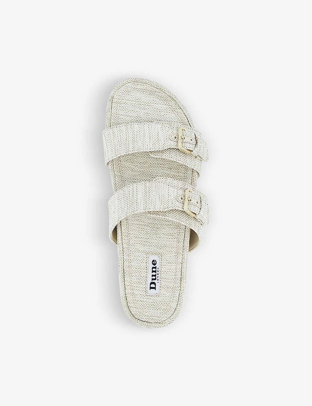 DUNE Loren Two-part Buckle Sandals For Womens Natural-canvas 4 DUNE Loren Two-part Buckle Sandals For Womens Natural-canvas - Image 2