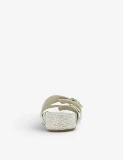 DUNE Loren Two-part Buckle Sandals For Womens Natural-canvas 10 DUNE Loren Two-part Buckle Sandals For Womens Natural-canvas -Dune London Sales Store unnamed file 1990