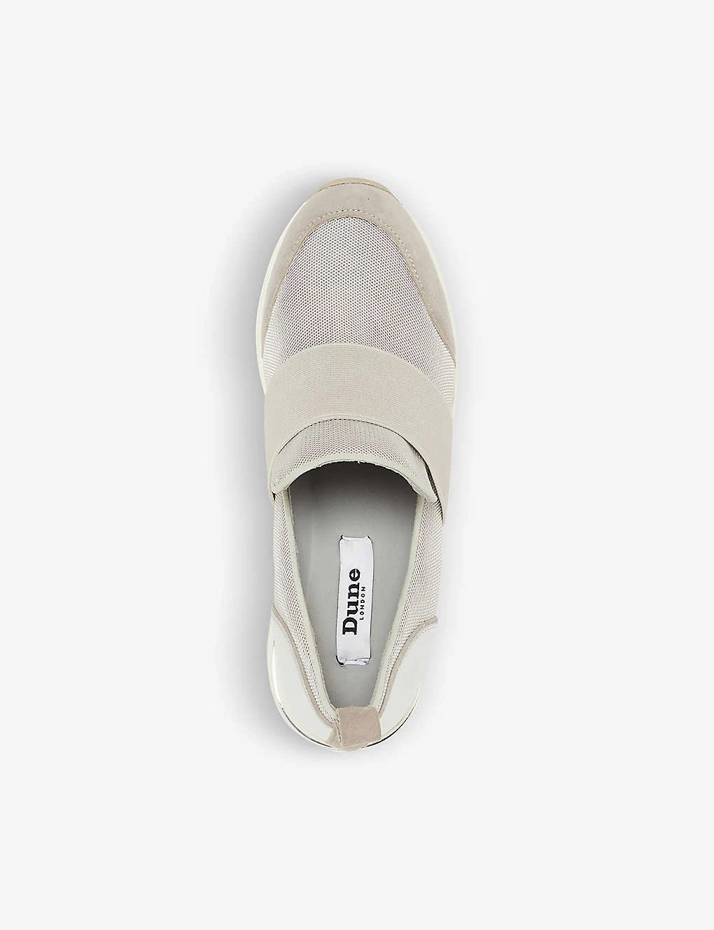 DUNE Emillia Slip-on Wedge-trainers For Womens Grey-fabric 4 DUNE Emillia Slip-on Wedge-trainers For Womens Grey-fabric - Image 2