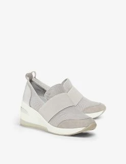 DUNE Emillia Slip-on Wedge-trainers For Womens Grey-fabric 9 DUNE Emillia Slip-on Wedge-trainers For Womens Grey-fabric -Dune London Sales Store unnamed file 1994
