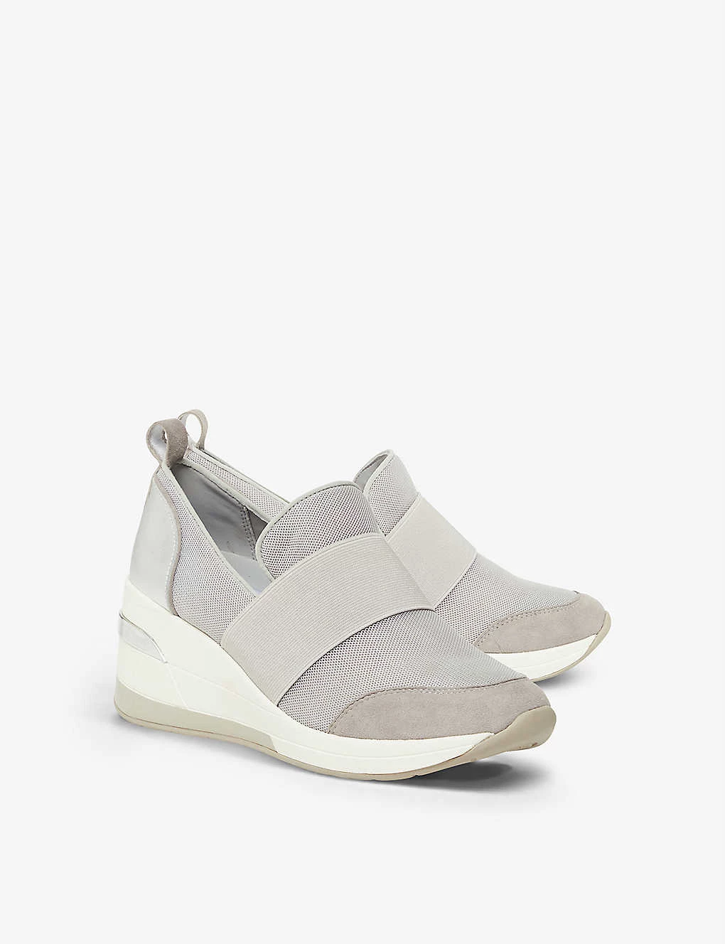 DUNE Emillia Slip-on Wedge-trainers For Womens Grey-fabric 5 DUNE Emillia Slip-on Wedge-trainers For Womens Grey-fabric - Image 3