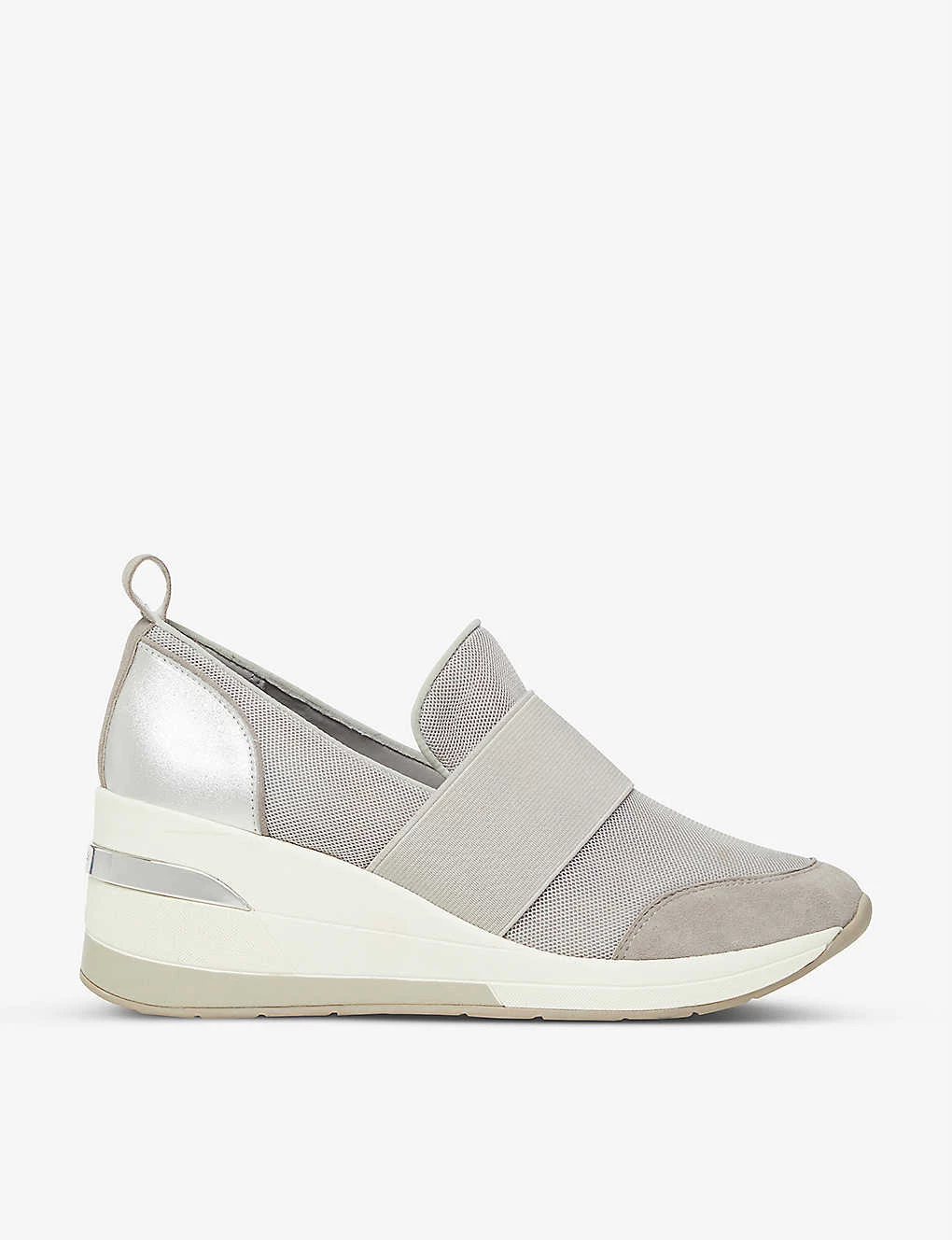 DUNE Emillia Slip-on Wedge-trainers For Womens Grey-fabric 7 DUNE Emillia Slip-on Wedge-trainers For Womens Grey-fabric - Image 5