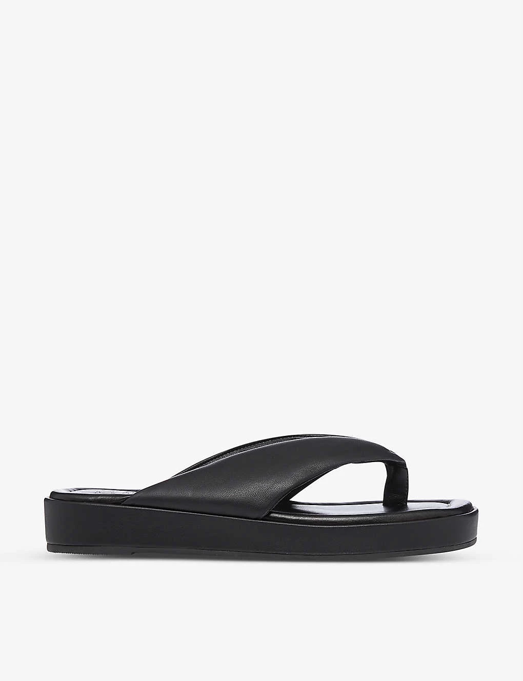 DUNE Longisland Padded-toe Flatform Sandals For Womens Black-leather 3 DUNE Longisland Padded-toe Flatform Sandals For Womens Black-leather