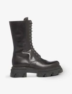 DUNE Roshi Chunky Sole Leather Biker Boots For Womens Black-leather -Dune London Sales Store unnamed file 2026