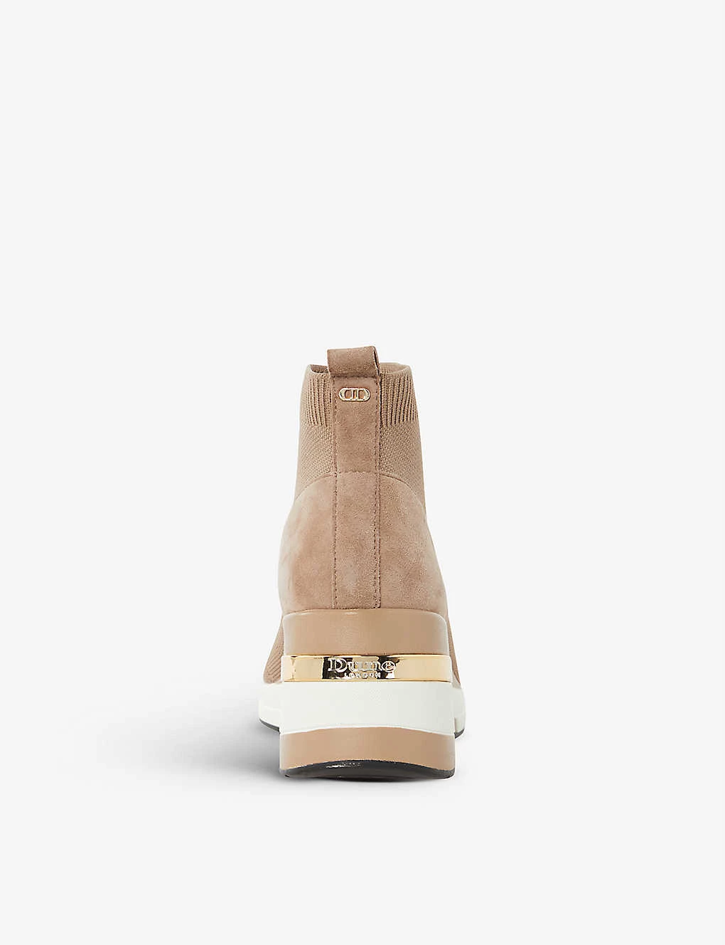 DUNE Engel Knitted Wedge-heel Trainers For Womens Camel-fabric 6 DUNE Engel Knitted Wedge-heel Trainers For Womens Camel-fabric - Image 4