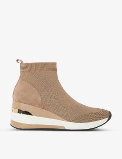 DUNE Engel Knitted Wedge-heel Trainers For Womens Camel-fabric 11 DUNE Engel Knitted Wedge-heel Trainers For Womens Camel-fabric -Dune London Sales Store unnamed file 204