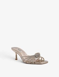 DUNE Mish Embellished Leather Mules Gold-synthetic -Dune London Sales Store unnamed file 207