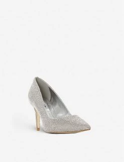 DUNE Bombshell Embellished Courts Silver-synthetic -Dune London Sales Store unnamed file 22