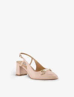 DUNE Cassie Snaffle-trim Leather Slingback Courts For Womens Nude -leather -Dune London Sales Store unnamed file 232