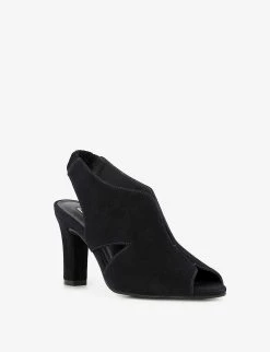 DUNE Marcellas Open-toe Suede Sandals For Womens Black-suede -Dune London Sales Store unnamed file 237