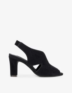 DUNE Marcellas Open-toe Suede Sandals For Womens Black-suede -Dune London Sales Store unnamed file 239