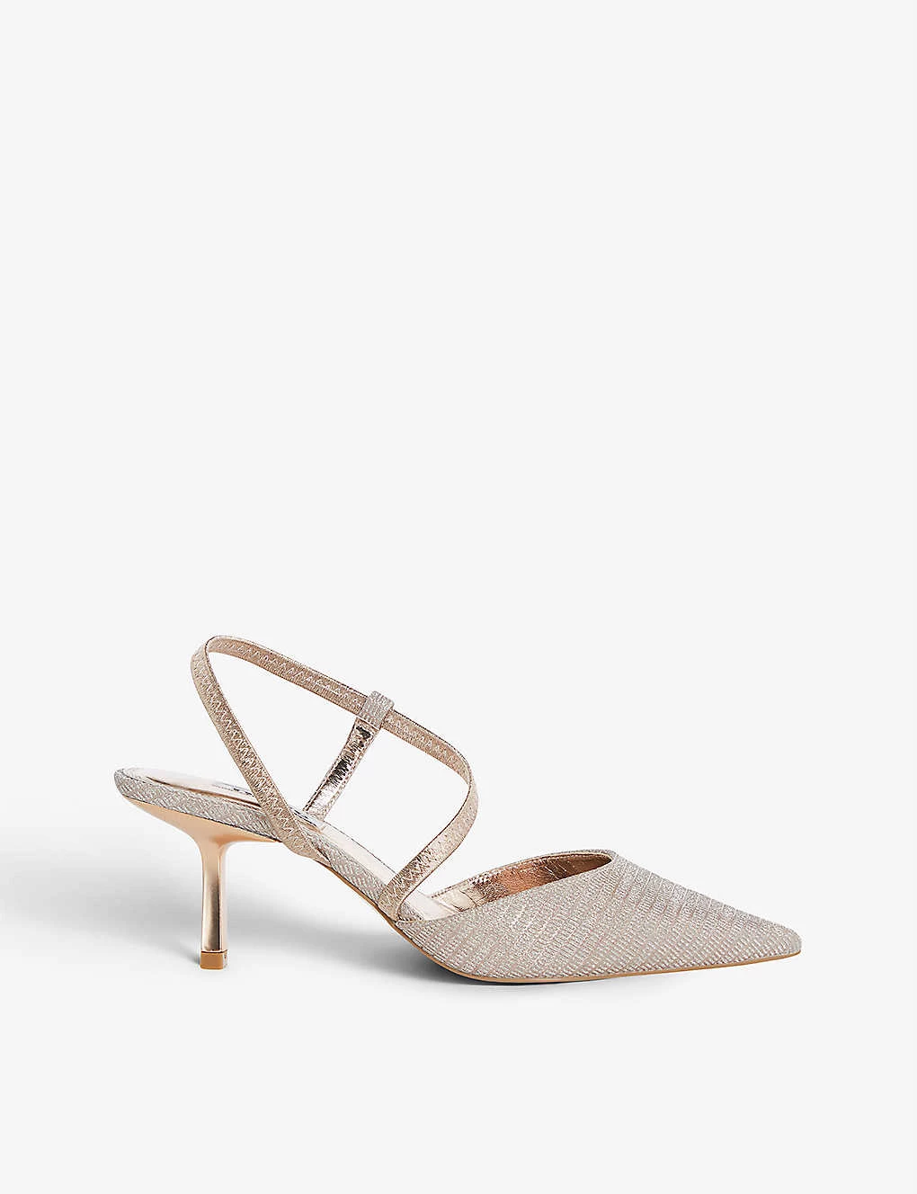 DUNE Colombia Pointed-toe Woven Courts For Womens Rose Gold-fabric 7 DUNE Colombia Pointed-toe Woven Courts For Womens Rose Gold-fabric - Image 5