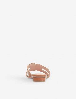 DUNE Loupe Leather Sandals For Womens Tan-leather