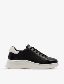DUNE Evias Wave-sole Leather Trainers For Womens Black-leather -Dune London Sales Store unnamed file 254