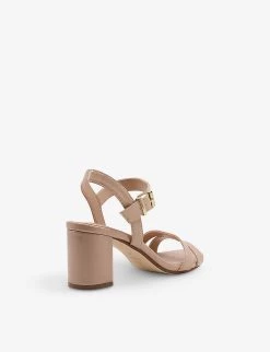 DUNE Merisa Block-heel Patent Faux-leather Sandals For Womens Nude-patent Synthetic -Dune London Sales Store unnamed file 258