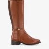 DUNE Tap Double-buckle Knee-high Leather Riding Boots For Womens Tan-leather -Dune London Sales Store unnamed file 260