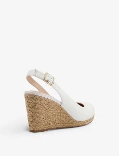 DUNE Codi Slingback Espadrille-wedge Leather Sandals For Womens White-leather 10 DUNE Codi Slingback Espadrille-wedge Leather Sandals For Womens White-leather -Dune London Sales Store unnamed file 268