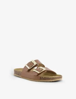 DUNE Lexington Double-strap Leather Sandals For Womens Camel-leather -Dune London Sales Store unnamed file 292
