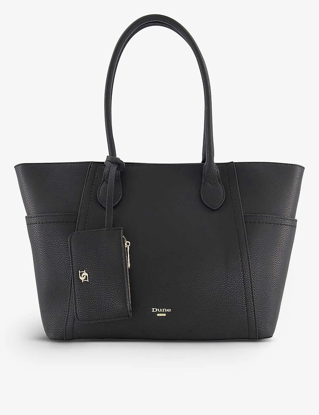 DUNE Dellenia Stitch-detail Faux-leather Tote Bag For Womens Black-plain Synthetic 3 DUNE Dellenia Stitch-detail Faux-leather Tote Bag For Womens Black-plain Synthetic