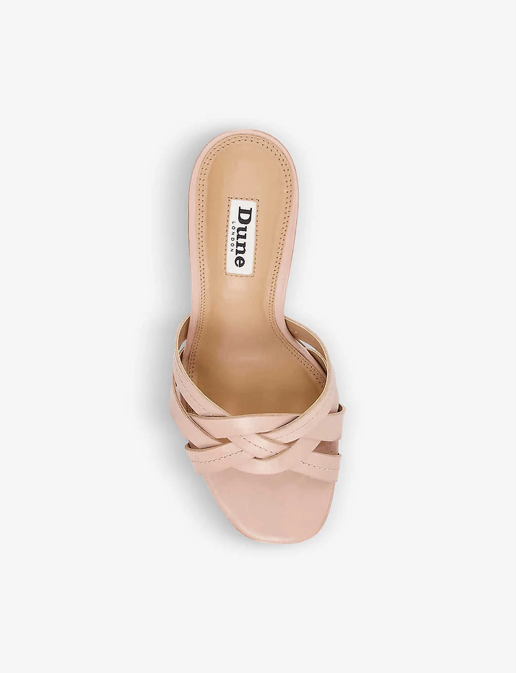 DUNE Morias Heeled Interwoven-strap Leather Mules For Womens Blush-leather 4 DUNE Morias Heeled Interwoven-strap Leather Mules For Womens Blush-leather - Image 2