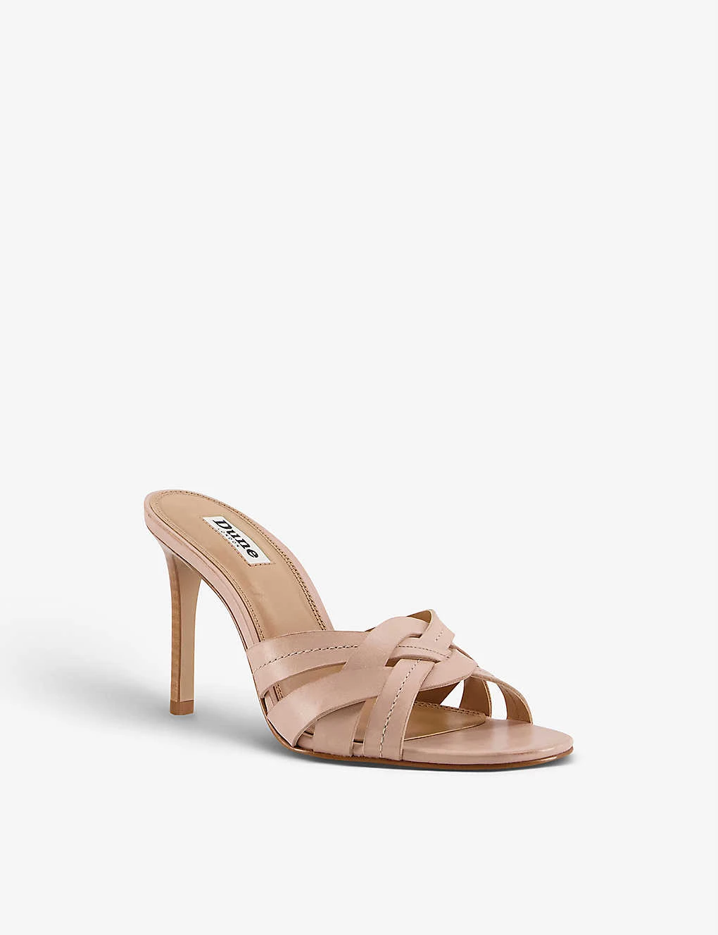 DUNE Morias Heeled Interwoven-strap Leather Mules For Womens Blush-leather 5 DUNE Morias Heeled Interwoven-strap Leather Mules For Womens Blush-leather - Image 3