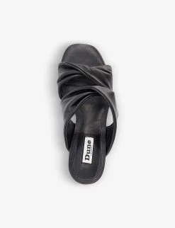 DUNE Mettle Knotted Heeled Leather Mules For Womens Black-leather 10 DUNE Mettle Knotted Heeled Leather Mules For Womens Black-leather -Dune London Sales Store unnamed file 338