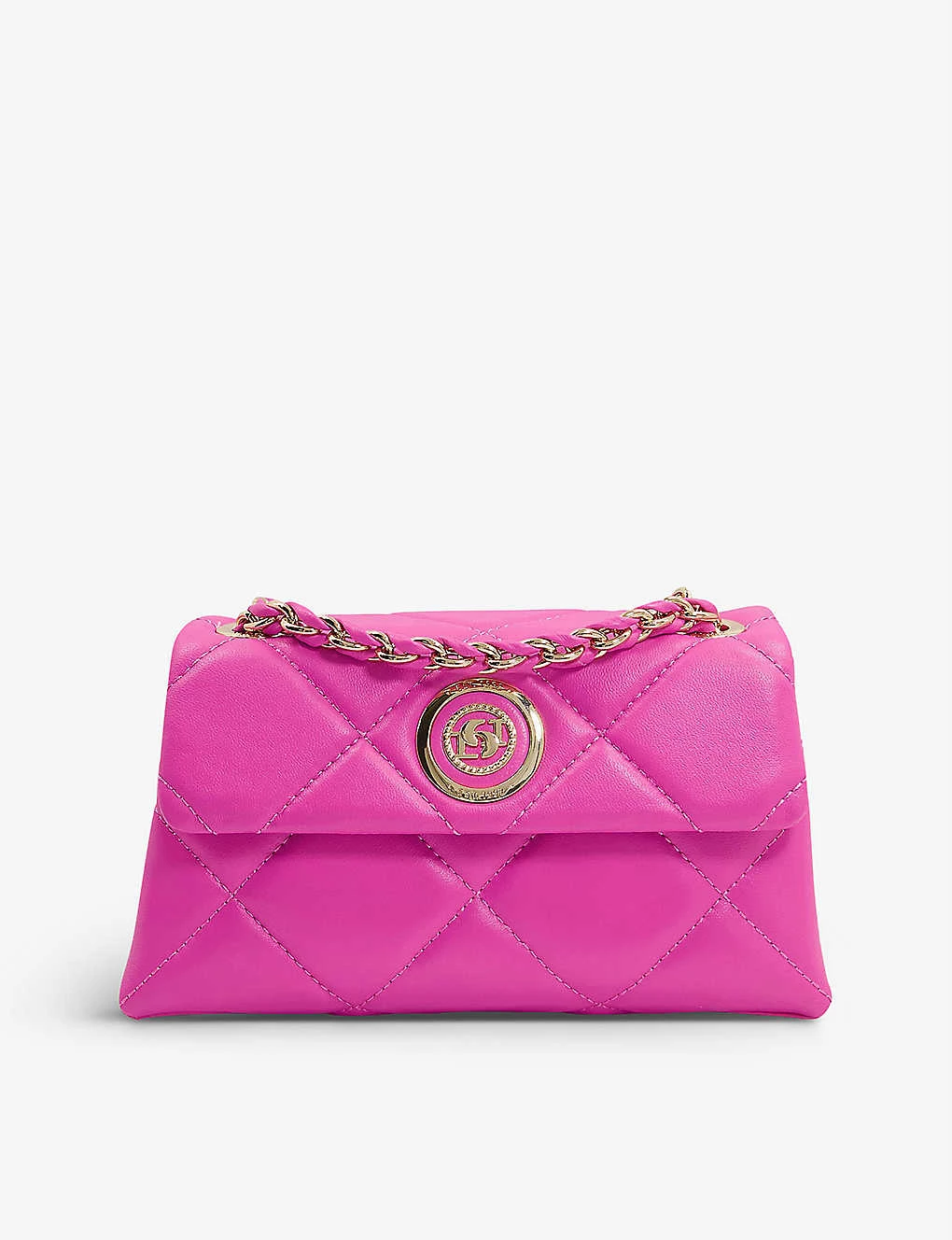 DUNE Duchess Small Quilted Leather Cross-body Bag For Womens Fuchsia-leather 3 DUNE Duchess Small Quilted Leather Cross-body Bag For Womens Fuchsia-leather