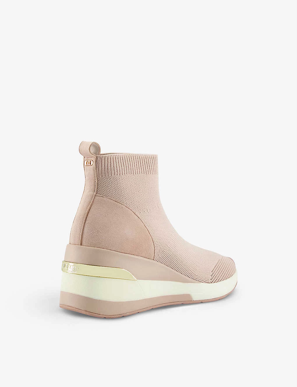 DUNE Engel Wedge-heel Knitted Sock Trainers For Womens Nude-fabric 6 DUNE Engel Wedge-heel Knitted Sock Trainers For Womens Nude-fabric - Image 4