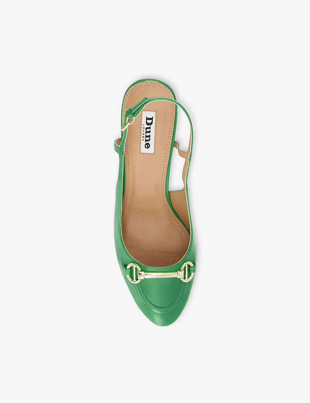 DUNE Cassie Snaffle-trim Leather Slingback Heels For Womens Green-leather 4 DUNE Cassie Snaffle-trim Leather Slingback Heels For Womens Green-leather - Image 2