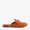 DUNE Glare Turn-lock Backless Leather Loafers For Womens Orange-leather 1 DUNE Glare Turn-lock Backless Leather Loafers For Womens Orange-leather -Dune London Sales Store unnamed file 370