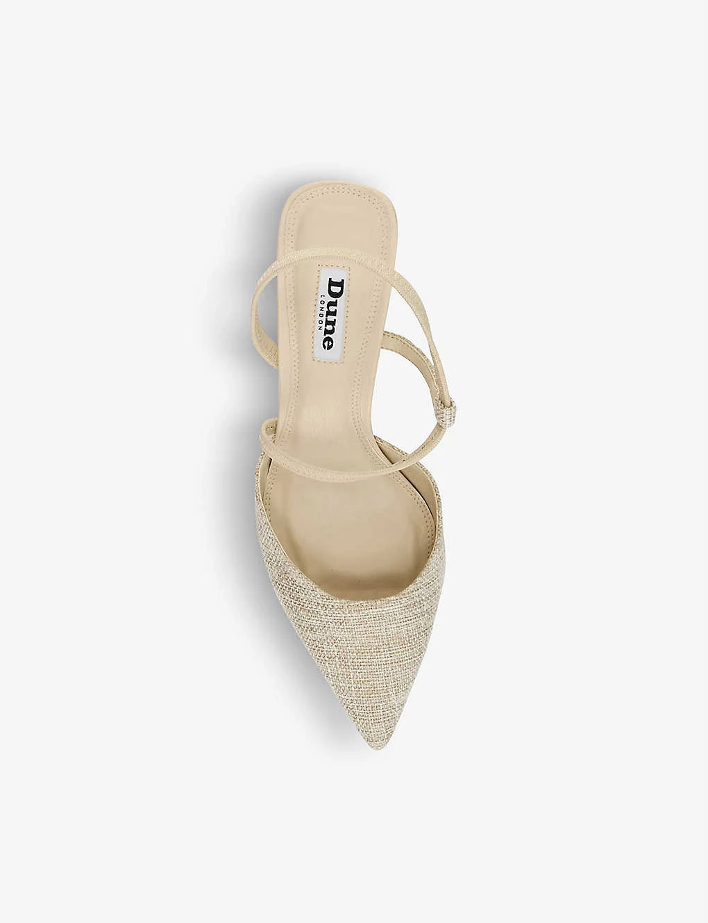 DUNE Colombia Pointed-toe Woven Courts For Womens Natural-fabric 4 DUNE Colombia Pointed-toe Woven Courts For Womens Natural-fabric - Image 2
