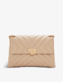 DUNE Dorchester Small Quilted Woven Shoulder Bag For Womens Ecru-synthetic -Dune London Sales Store unnamed file 406