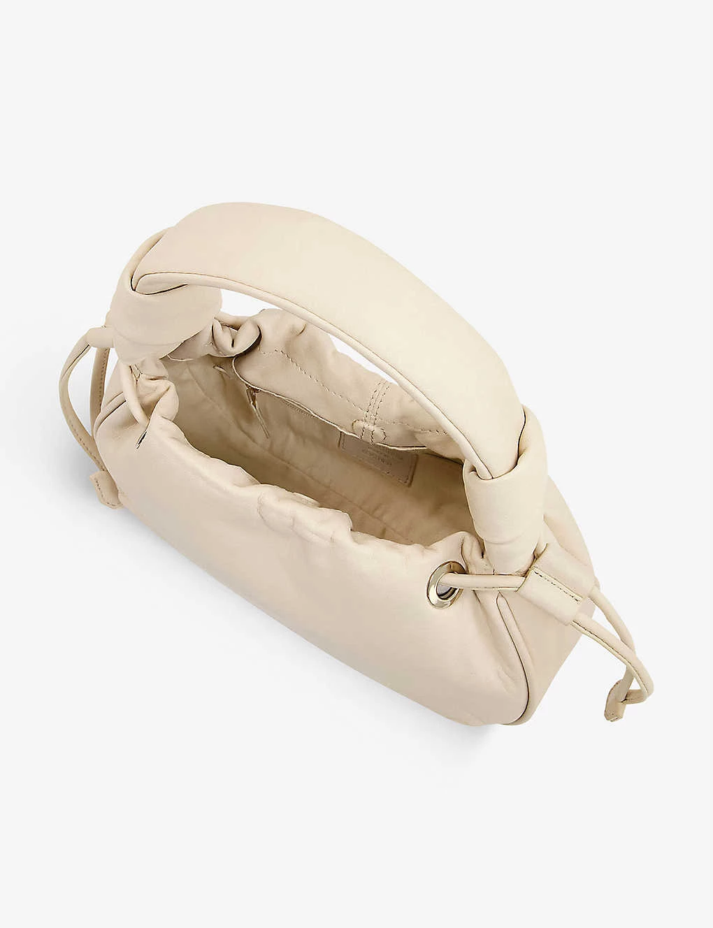 DUNE Dignity Knot-handle Leather Shoulder Bag For Womens Cream-leather 4 DUNE Dignity Knot-handle Leather Shoulder Bag For Womens Cream-leather - Image 2