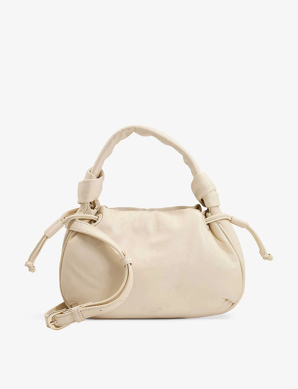 DUNE Dignity Knot-handle Leather Shoulder Bag For Womens Cream-leather 6 DUNE Dignity Knot-handle Leather Shoulder Bag For Womens Cream-leather - Image 4