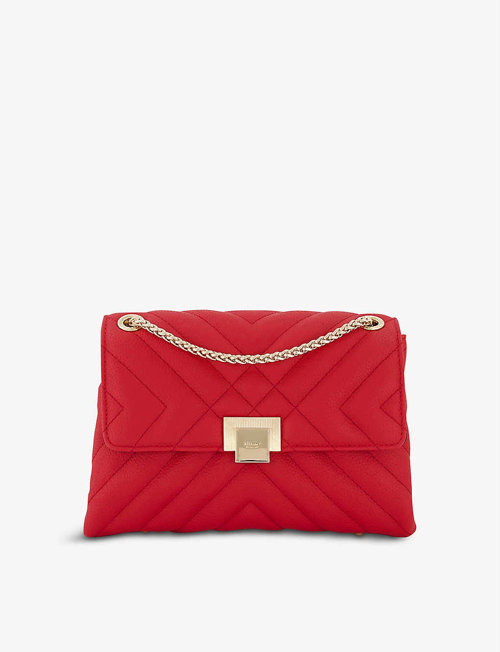 DUNE Dorchester Small Quilted Shoulder Bag For Womens Red-plain Synthetic 3 DUNE Dorchester Small Quilted Shoulder Bag For Womens Red-plain Synthetic