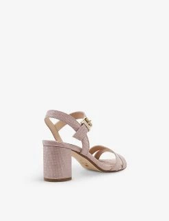 DUNE Merisa Glitter Block-heel Woven Sandals For Womens Rose Gold-fabric -Dune London Sales Store unnamed file 433